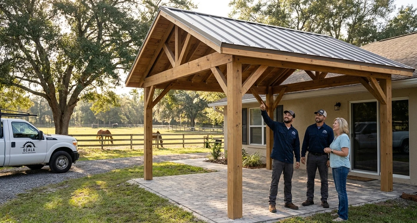Covered pergola built in Ocala