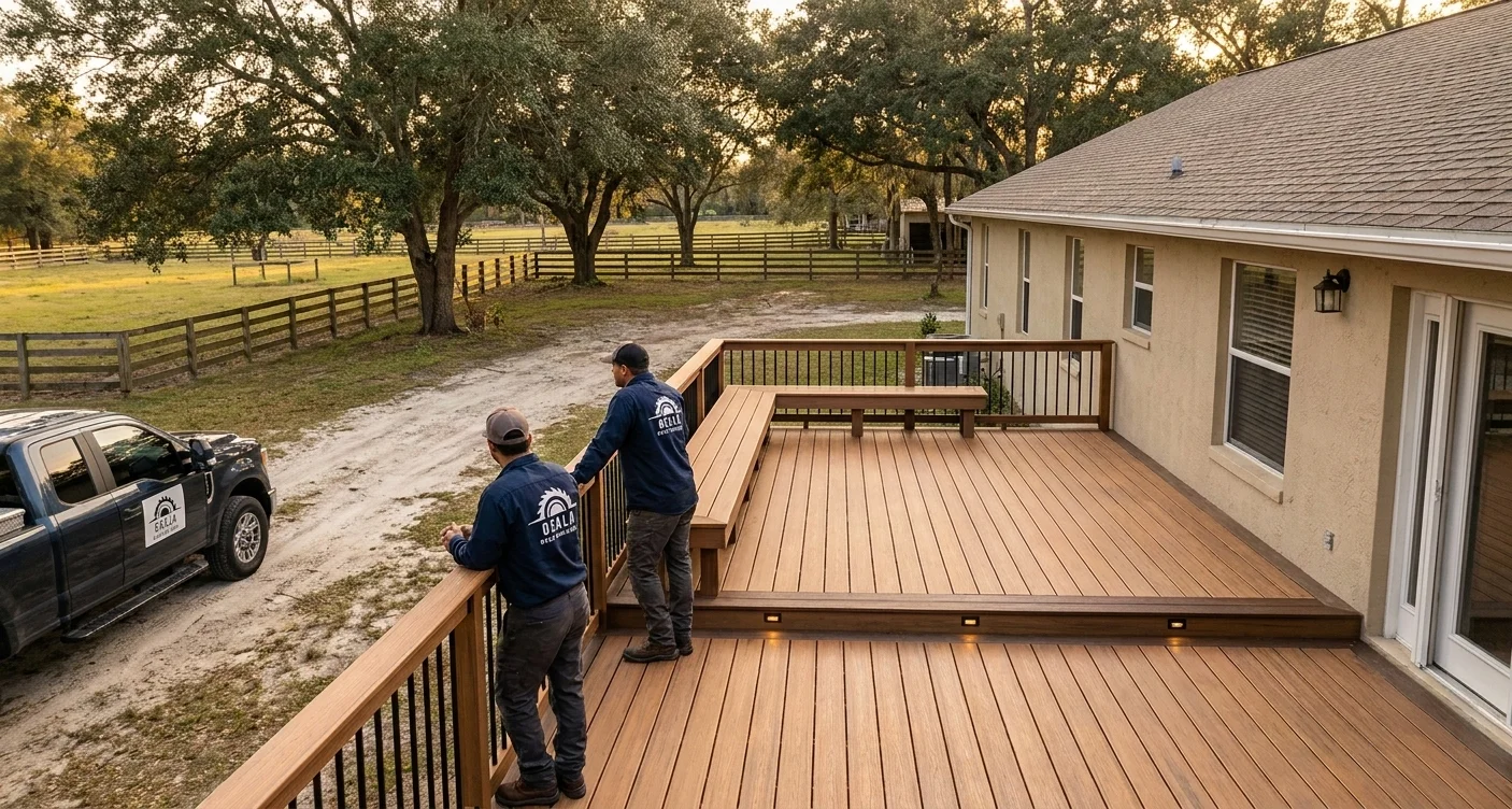 Custom composite deck in Ocala